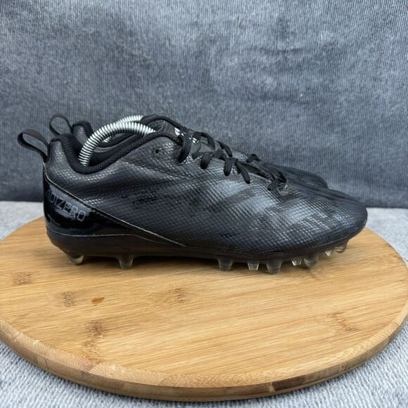 Adidas Mens Adizero Size 6 Cleats Triple Black Football FG Spikes No Insoles - Picture 1 of 9